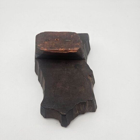 Antique Hand Carved Wood Textile Dragon Mythological Pattern Fabric Stamp Block - Picture 9 of 12